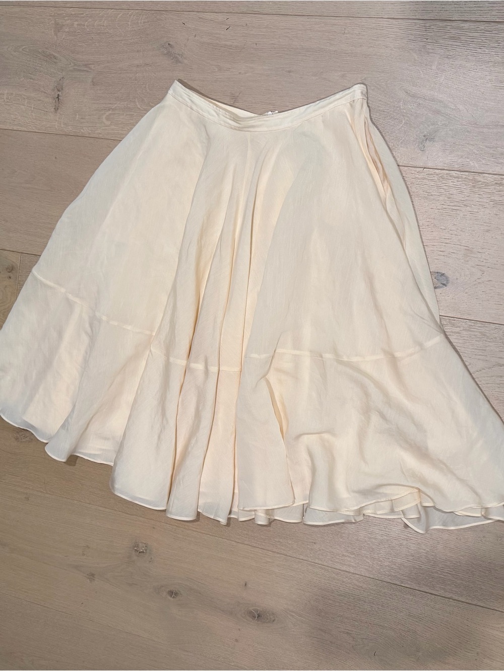 Zara butter yellow cream skirt